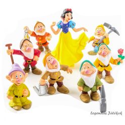 Hófehérke és a hét törpe figura szett 8 db-os