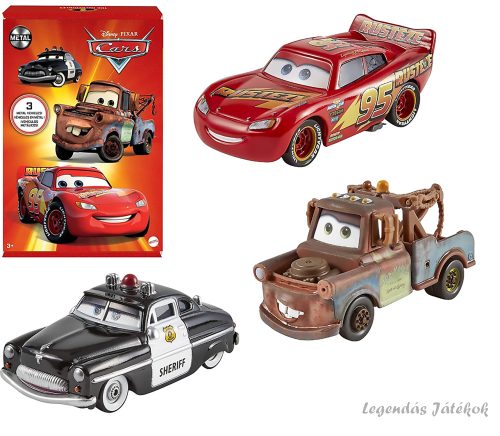 3 db-os Verdák Cars kisautó szett Mattel