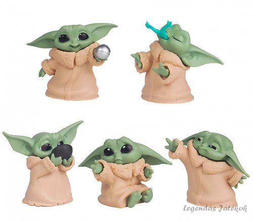 5 db-os Star Wars Baby Yoda Grogu figura szett