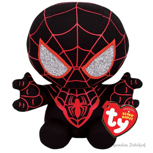 Fekete Pókember Spiderman plüss 15 cm Ty Beanie Babies