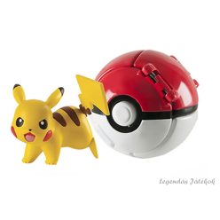 Pokemon labdába zárható mini Pikachu jellegű figura