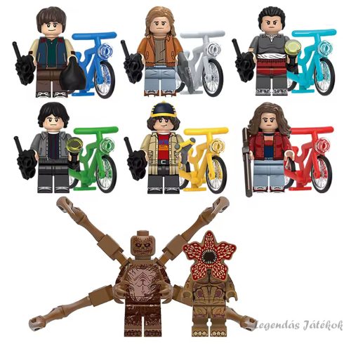 8 db-os Stranger Things jellegű mini figura szett Vecnával és kiegészítőkkel