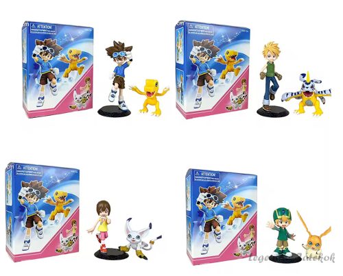 8 db-os Digimon jellegű figura szett
