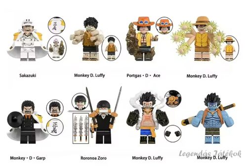 8 db-os One Piece jellegű mini figura szett Nightmare Luffyval