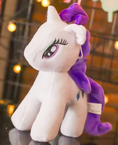 Én kicsi pónim - My little pony - Rarity jellegű plüss 15 cm Új verzió