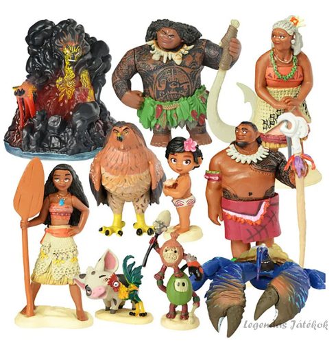 10 db-os Vaiana Moana figura szett 10 cm