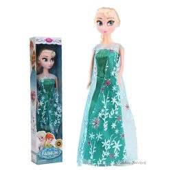 Frozen Jégvarázs - Elza jellegű baba zöld ruhában 28 cm