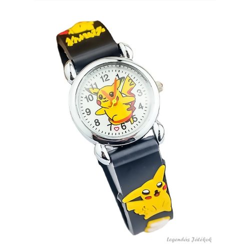 Pokemon Pikachu óra fekete-sárga