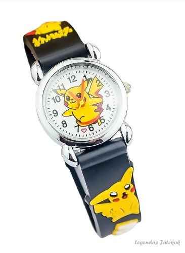 Pokemon Pikachu óra fekete-sárga