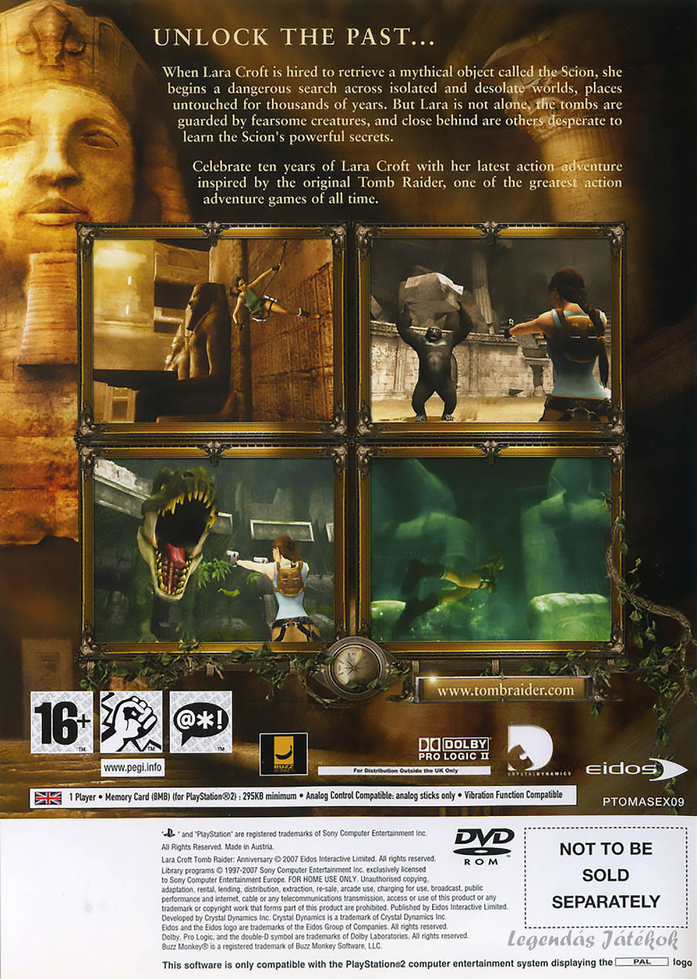 Tomb Raider Anniversary P2 játék PAL (használt)