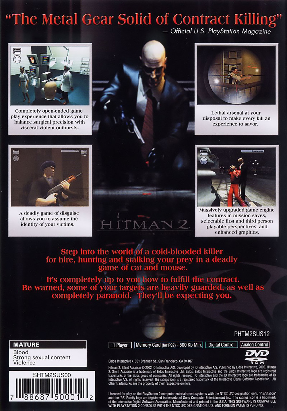 Hitman 2 - Silent Assassin Ps2 játék PAL (használt)