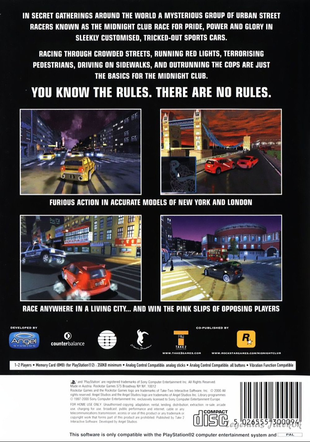 Midnight club - Street racing Ps2 játék PAL (használt)