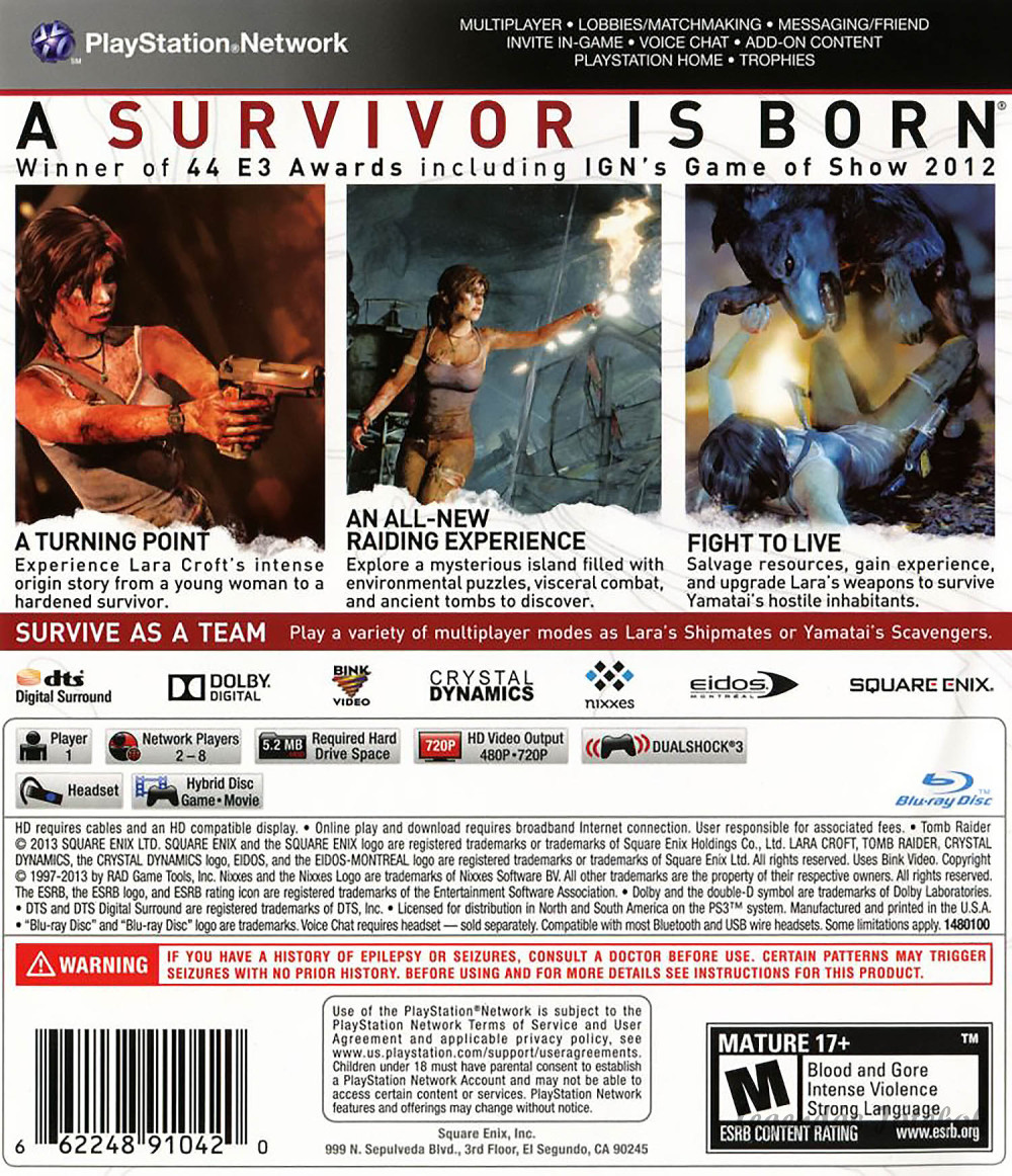 Tomb Raider 2013 Ps3 játék (használt)