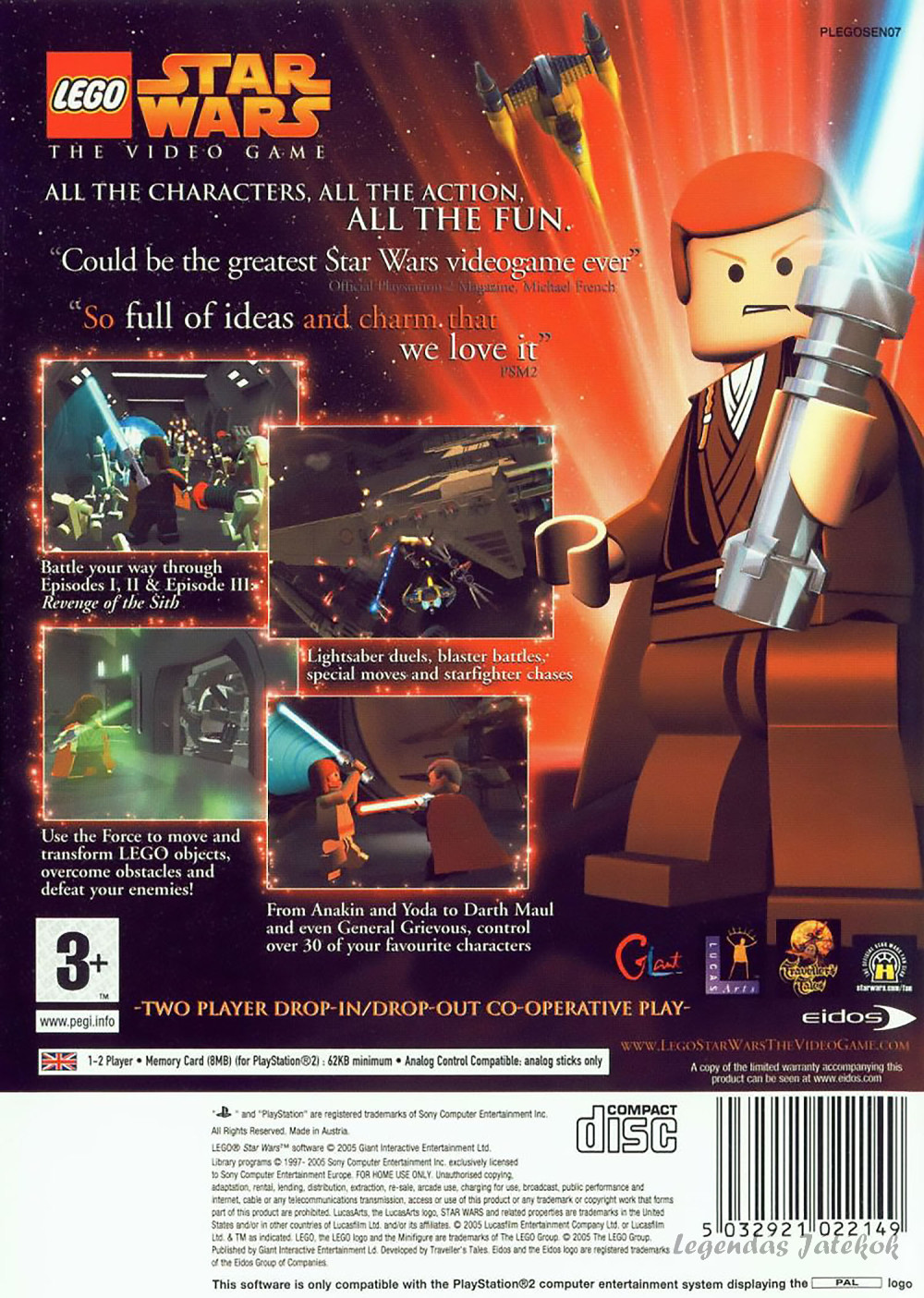 Lego Star Wars - The video game Ps2 játék PAL (használt)