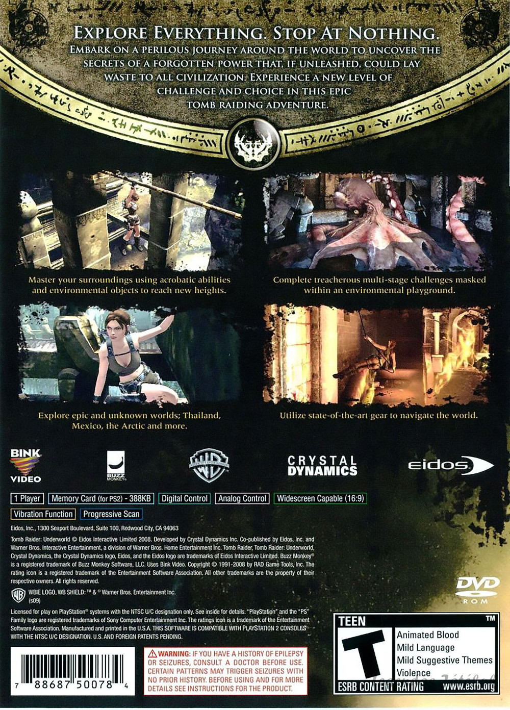 Tomb Raider - Underworld Ps2 játék PAL (használt)