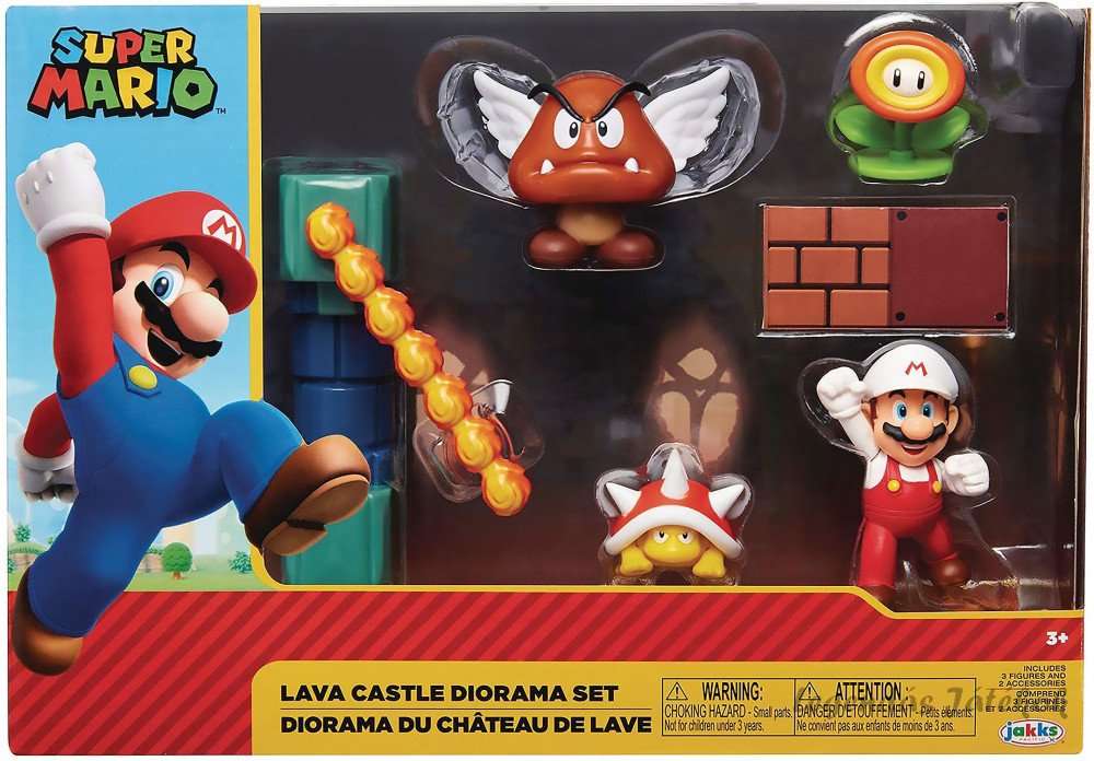 Super Mario láva kastély diorama szett Nintendo Jakks