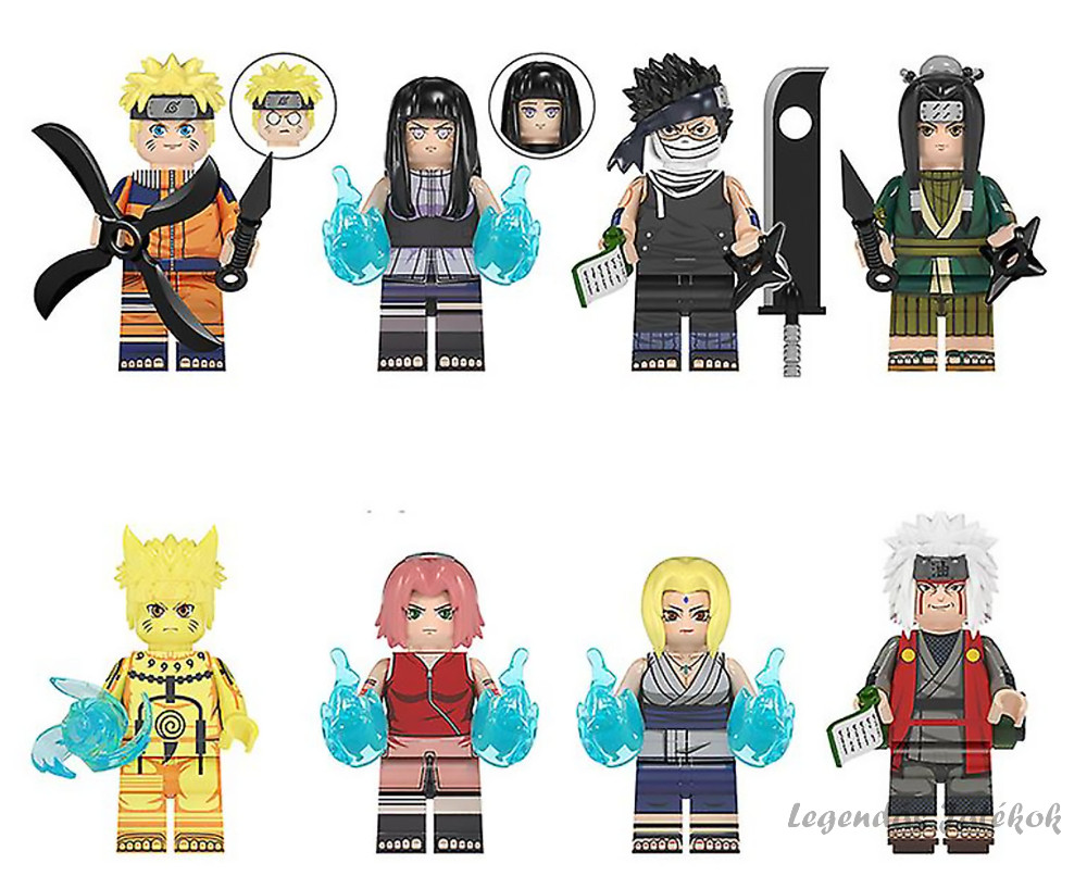 8 db-os Naruto mini figura szett lányokkal